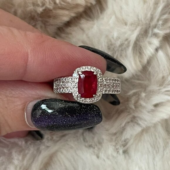 Bomb Party July 2025 Size 4 Ruby Ring - Picture 1 of 3